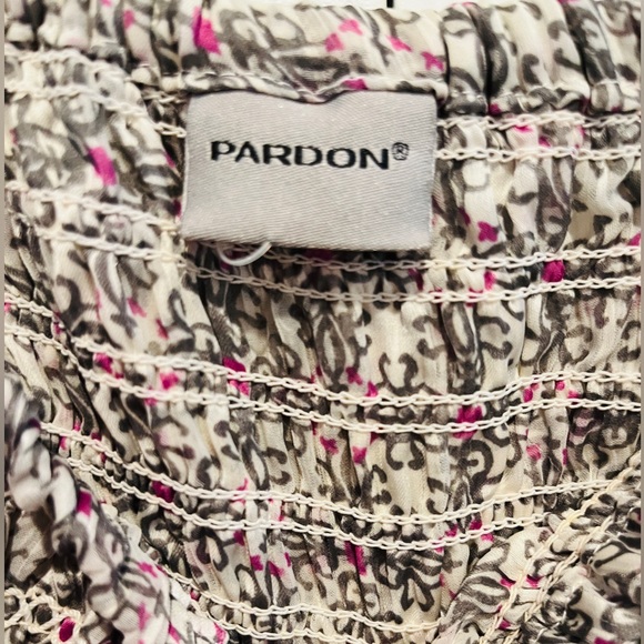 PARDON Womens Gray/Pink Flowy Ruffle Floral Ruched Strappy Dress Size 12 EU 42 - Picture 7 of 13